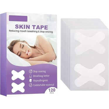 120Pcs Mouth Tape for Sleeping and Snoring, Anti-snoring Strips, Painless Removal, Breathable Comfortable, Snoring Solution