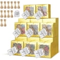 thumbnail image 1 of 120 Pcs Gold Bakery Boxes with Window - 4x4x2.5 Inch Individual Cupcake & Cookie Boxes - Kraft Paper Gold Gift Box for Pastries, Cookies, Pie, Donuts, Macaroon, 1 of 6