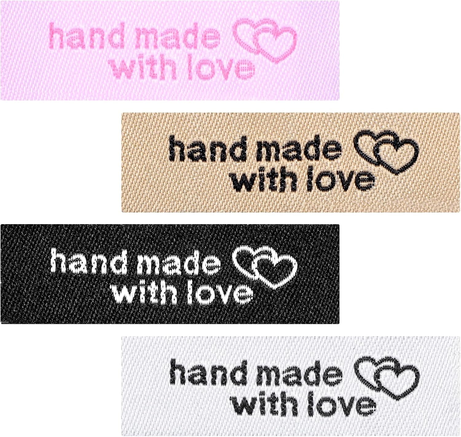 120 Pcs Handmade Labels, Personalized Sewing Labels, Handmade With Love ...