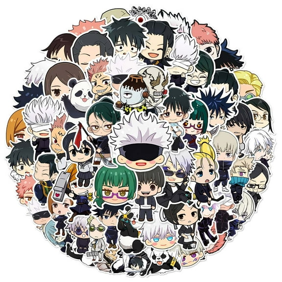 120 Pcs Jujutsu Kaisen Cartoon Stickers for Men Teens Adults Vinyl Stickes for Water Bottles Laptop Guitar Skateboard Scrapbook Decals