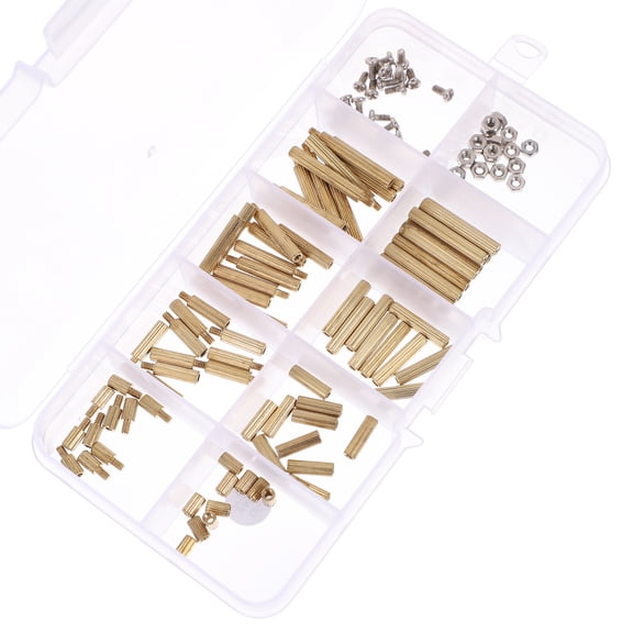 REOFLYUP Brass Threaded Screws, Pack of 120 Metal Fasteners for Home Improvement, , Crafting, and Repair Projects