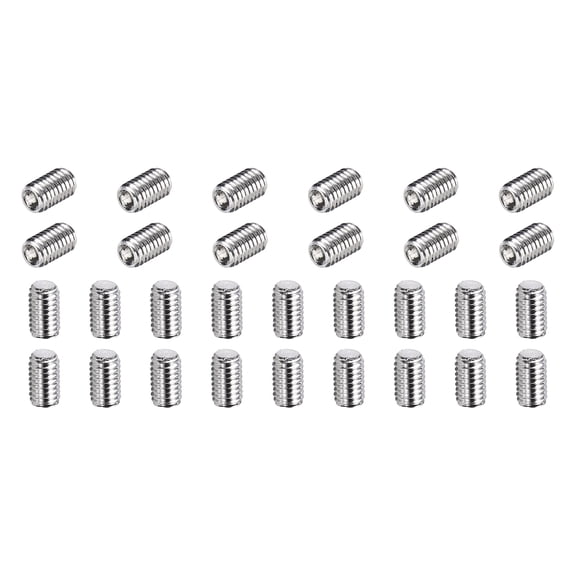 120 Pcs M3-0.5 x 5mm Grub Screws, 304 Stainless Steel Cup Point Allen Head Screws Internal Hex Socket Drive