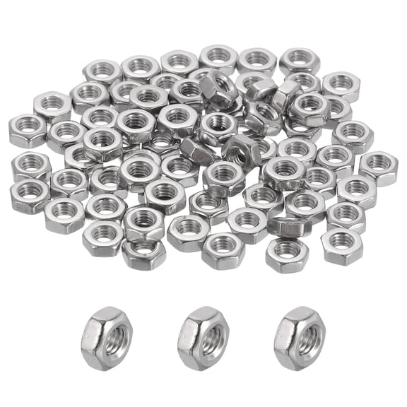 120 Pcs M3x0.5mm Hex Nuts, 316 Stainless Steel Metric Coarse Thread Hardware Nut