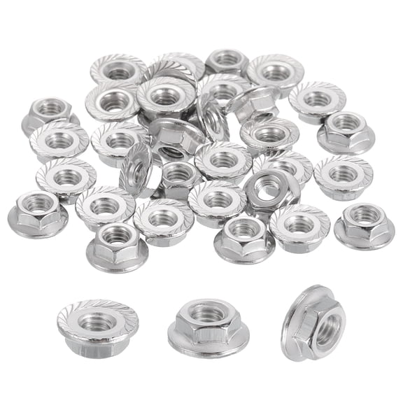 120 Pcs M4x0.7mm Serrated Flange Hex Lock Nuts, 304 Stainless Steel Metric Nut