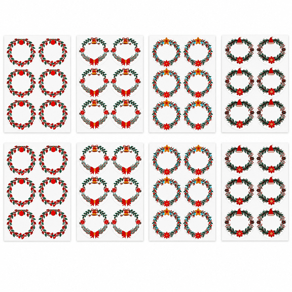 120 Pcs Merry Christmas Stickers for Envelopes, 2 Inch Circle Adhesive Christmas Labels Holiday Stickers Round Xmas Tag Envelope Seal Decals for Christmas Greeting Card, Presents, Gifts (120, 2 Inch)