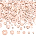 thumbnail image 1 of 120 Pcs Metal Heishi Spacer Beads 6 Sizes Rose Gold Brass Flat Round Beads Disc Beads Jewellery Beads for Bracelet Necklace 3/4/5/6/8/10mm, 1 of 6