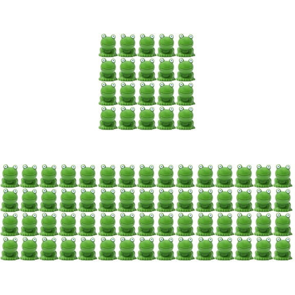 120 Pcs Micro Landscape Ornament Frogs Figurines Terrarium Cake Topper Mini Statue Little Resin