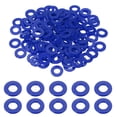 thumbnail image 1 of 120 Pcs Nylon Flat Washers 10mm ID 20mm OD 2mm Thick Plain Washer Grommets Plastic Sheet Gasket Fastener Sealing Spacer Gasket Ring, Blue, 1 of 7