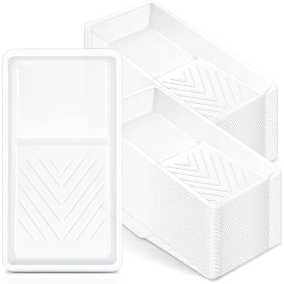 120 Pcs Paint Tray Liner 4 Inch Small Paint Tray Paint Pan Liners Mini Paint Liners Disposable Paint Roller Tray with Deep Paint Pocket and Textured Ridge Compatible with Most 4" Paint Rollers