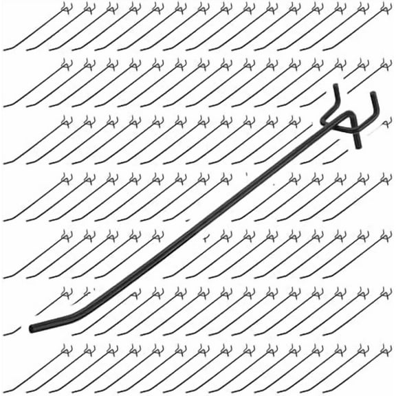 120 Pcs Pegboard Hooks, 8 Inch Black Metal Peg Board Hooks for Hanging, Peg Wall Hooks Heavy Duty 1/8" and 1/4" Peg Hooks for 1" Spaced Pegboards$$Hardware