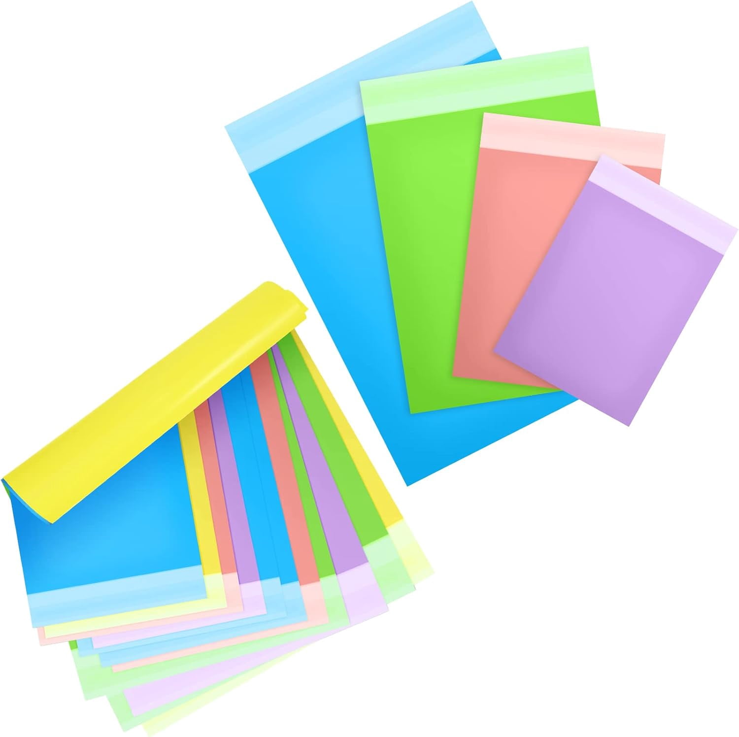 120 Pcs Poly Mailer Envelope 4 Sizes Shipping Bags Self Adhesive Clasp Envelope Self Adhesive Tear Proof Mailing Covers(8 x 12 In, 10 x 14 In, 13 x 18 In, 15 x 20 in,Mixed Color)