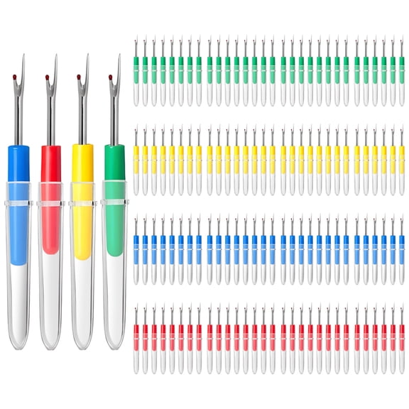 120 Pcs Seam Rippers for Sewing, Stitch Remover Tool with Safety Cap, Colorful, Long-Lasting, Ergonomic Design, Ideal for Quilting and DIY Crafts