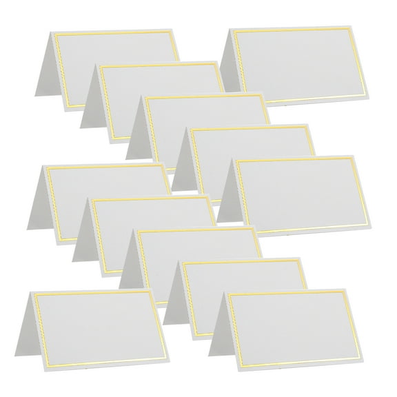 120 Pcs Table Cards Reserved Table Signs Table Number Cards Tents Place Cards Name Card Paper Banquet