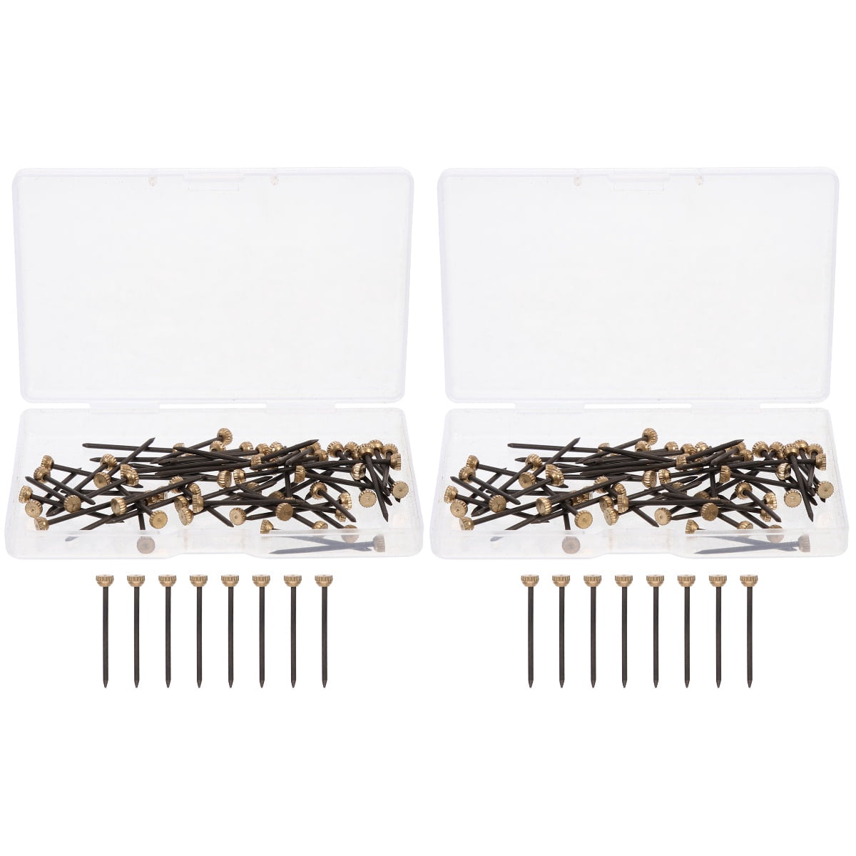 View of MERRYHAPY Copper Iron Photo Nails Black for Hanging Pictures and Art ...