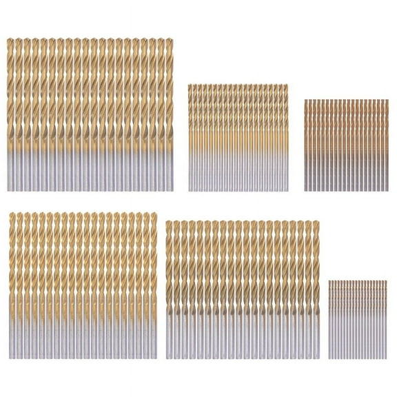 120 Pcs Titanium Drill Bit Set HSS Drill Bits for Metal, Steel, Wood, Plastic, Copper, Aluminum Alloy, 1mm to 3.5mm