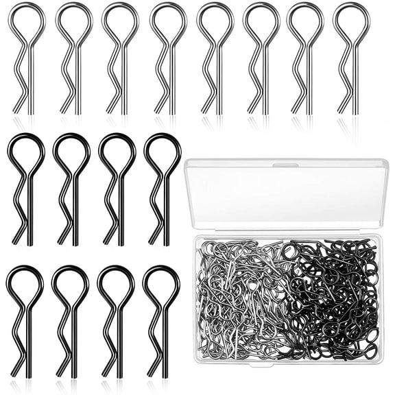 120 Pcs Universal Silver Black Stainless Steel Rc Body Clips Shell Replacement Compatible With Redcat Hpi Himoto Hsp Exceed Professional Secure Fastening