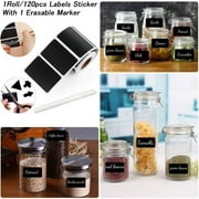 120 Pcs Waterproof Reusable Blackboard Sticker Roll With 1 Free Erasable Marker For Home Kitchen Office Organization Custom Labels And Party Decor Easy To Write Stick And Peel