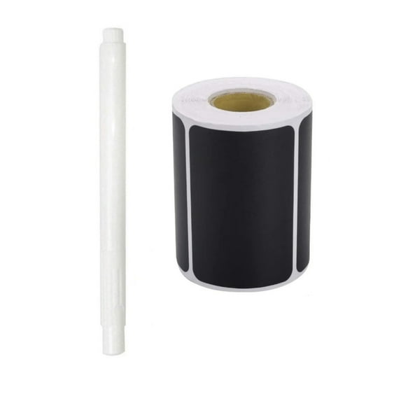 120 Pcs Waterproof Reusable Blackboard Sticker Roll, 1 Free Erasable Marker Included, For Kitchen Storage Gift Wrapping Party Decorating And Organizing