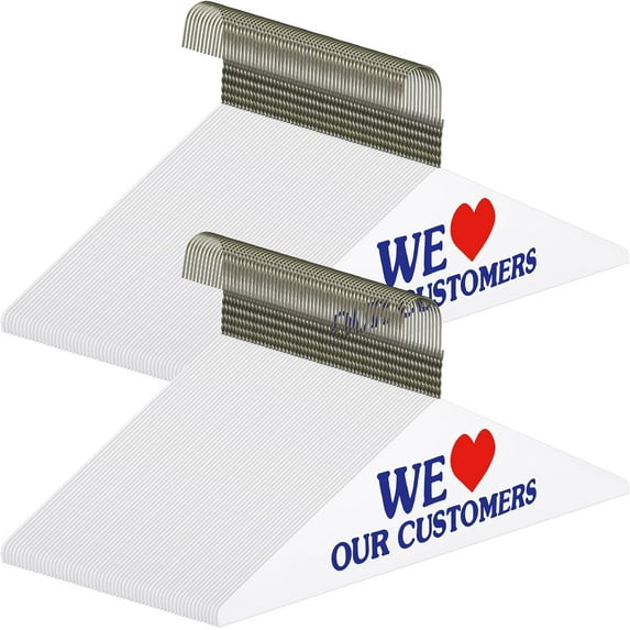 120 Pcs Wire Hangers Bulk Dry Cleaner Hangers 16" Caped Clothing Hangers Suit Hangers Strut Hangers for Dry Cleaners or Home (Heart)