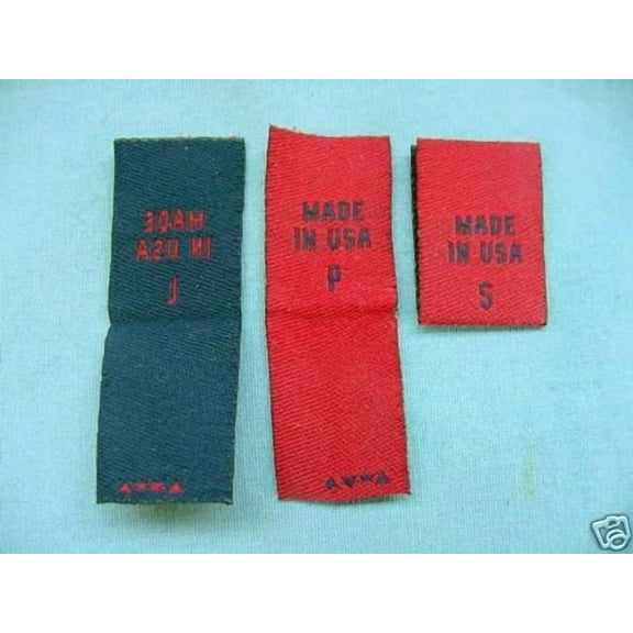 120 Pcs Woven Clothing Sewing Garment Labels, Made In Usa - P Xs S M L Xl - Red