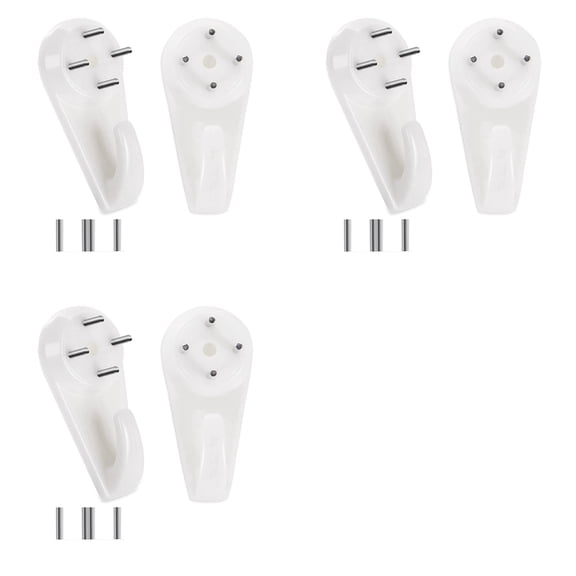 120 Picture Hangers, Concrete/Plaster/Hard Wall Hooks, for Hanging Pictures, Tapestries, Clocks and Heavier Weights