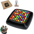 thumbnail image 1 of 120-Piece Duel Chess Board Game – Strategy Puzzle Game for 2 to 4 Players, Family Travel Party Game with Rainbow Marbles, Adults Brain Teaser Board Game(1set-L), 1 of 5