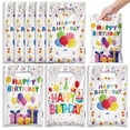 thumbnail image 1 of 120 Pieces Birthday Candy Bags Happy Birthday Goodie Bag Plastic Treat Bags Gift Wrap with Handles Favor Bags For Birthday Party Decoration Supplies (White), 1 of 5