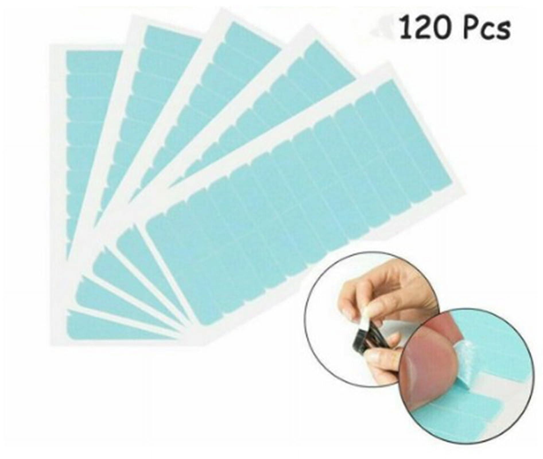 120 Pieces Hair Extension Tape Tabs Double Sided Adhesive Extension Replacement Tapes Strong No