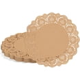 120 Pieces Lace Paper Doilies for Tables 13.5 Inch Round Brown Paper ...