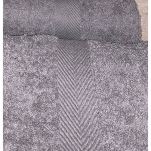 120 Pieces New Grey Salon SPA GYM Hand Towels Dobby Border 16x27 inches