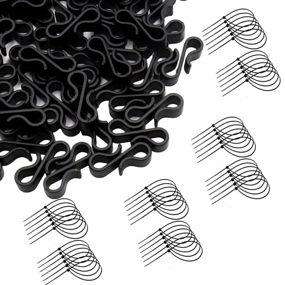 120 Pieces Plastic Gutter Clips for Organizing Outdoor Lights and Electrical Cables Plastic S Shaped Hooks