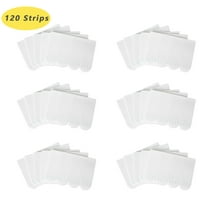 120 Pieces Poster Strips Value Pack, Small Refill Strips, Double Sided Adhesive Strips for Indoor Hooks Caddies, Damage Free