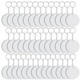 thumbnail image 1 of 120 Pieces Round Sublimation Keychain Blanks Double Side Heat Transfer MDF Key Rings Blank Board Chain, 1 of 7