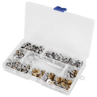 CreekCove Marine Canvas Snap Button Kit 228 Piece - Marine Grade Stainless  Steel Snaps | Fabric Base Components and Snap Tools Included | DIY Canvas
