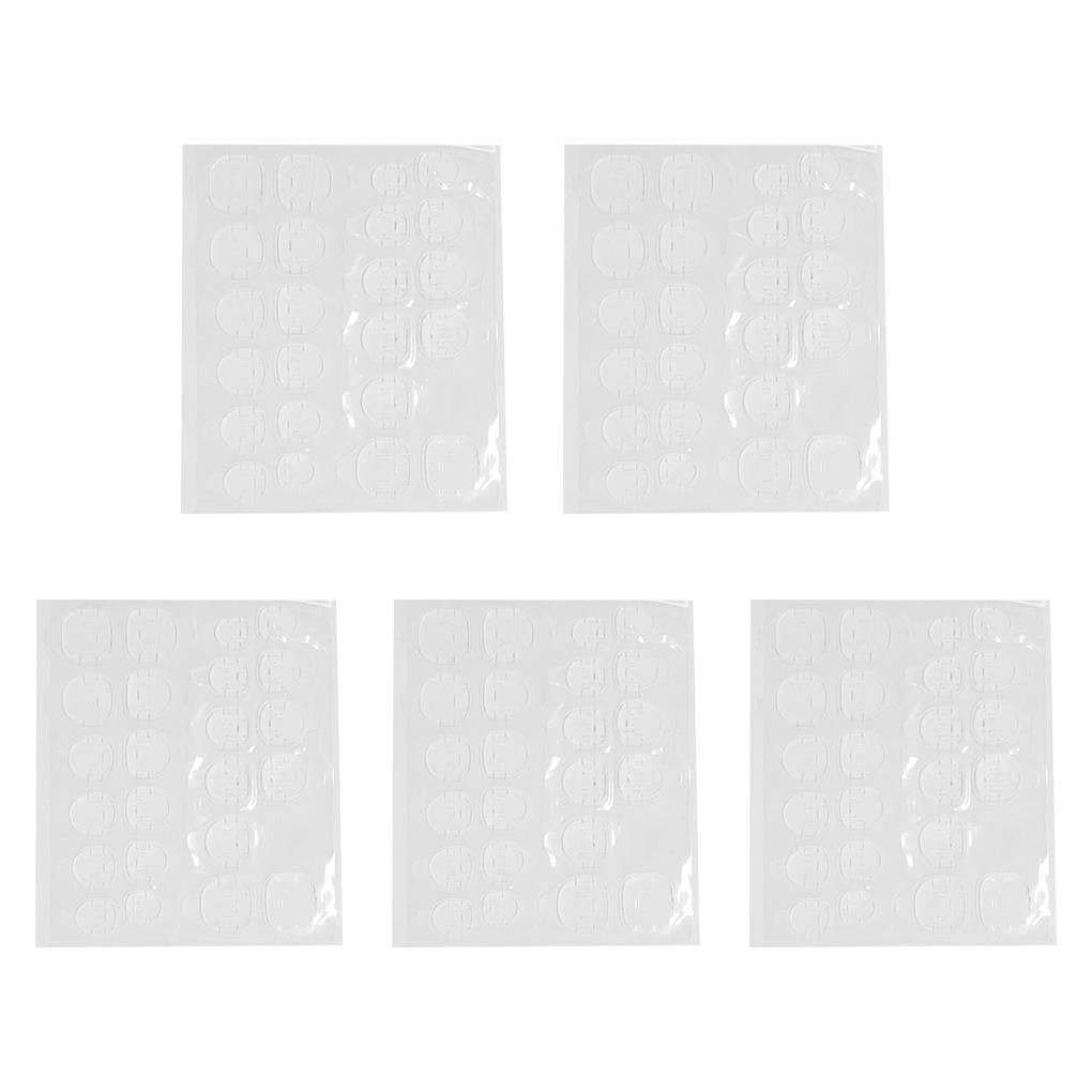 120 Pieces Tabs Practical Waterproof Press On Nails Sticky Tab Double