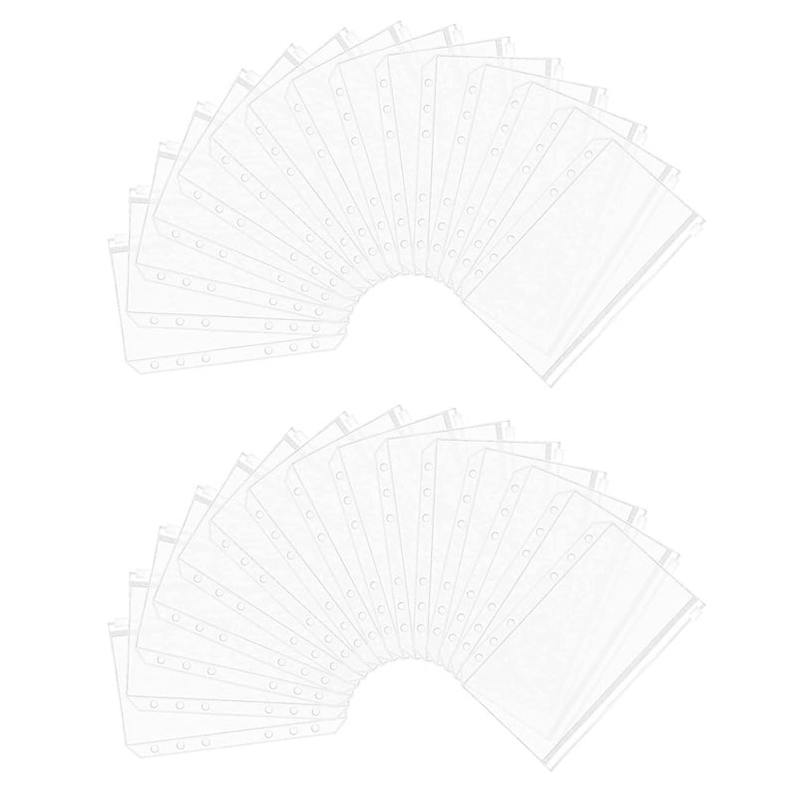 120 Pieces of A6 Size 6Hole Binder Pocket Translucent Plastic Binder