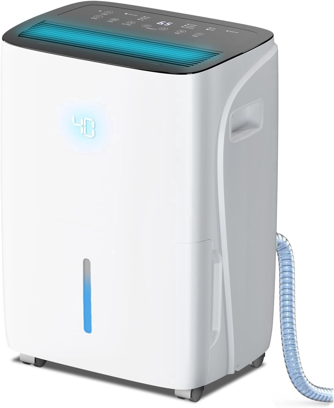 120 Pint Dehumidifier for Basement and Home, Covers up to 4500 Sq.Ft Rooms, High-Efficiency Compressor Dehumidifier with Drain Hose and 1.05 Gallons Water Tank, Auto Shut-Off, 24HR Timer