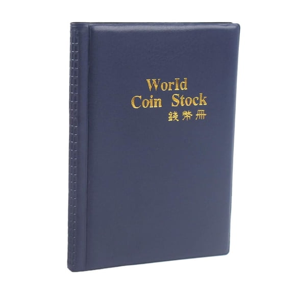 120-Pocket Coin Collection Album-PVC-Lined Coin Holder Book with PU Leather Cover,Coin Storage Flip Book for Pennies,Cents,Dollars,Pounds,Nickels (Ideal for Collectors&Numismatists)