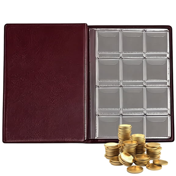 120 Pockets Coin Collection Album, Large Capacity World Coin Stock Book, Collectible Coin Binder for Collectors, Commemorative Coin Storage Album