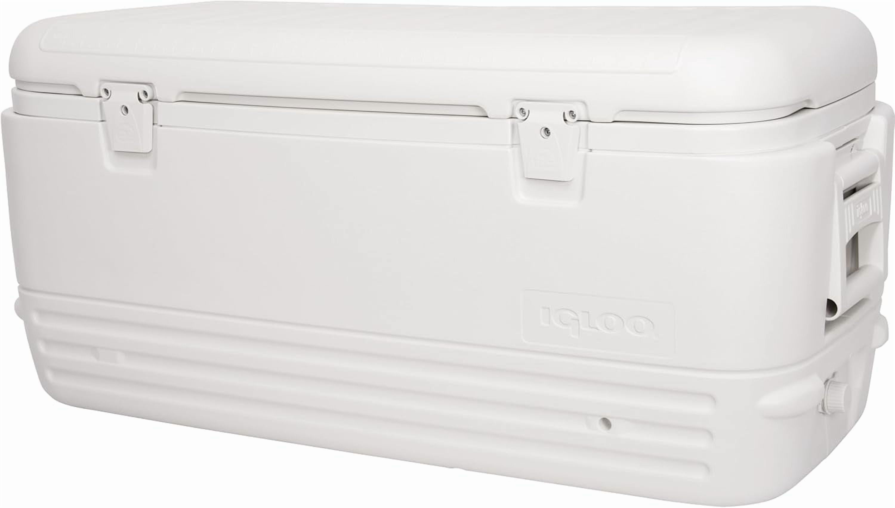 120 QT Insulated Hard Cooler, UV Resistant Portable Ice Chest for Camping