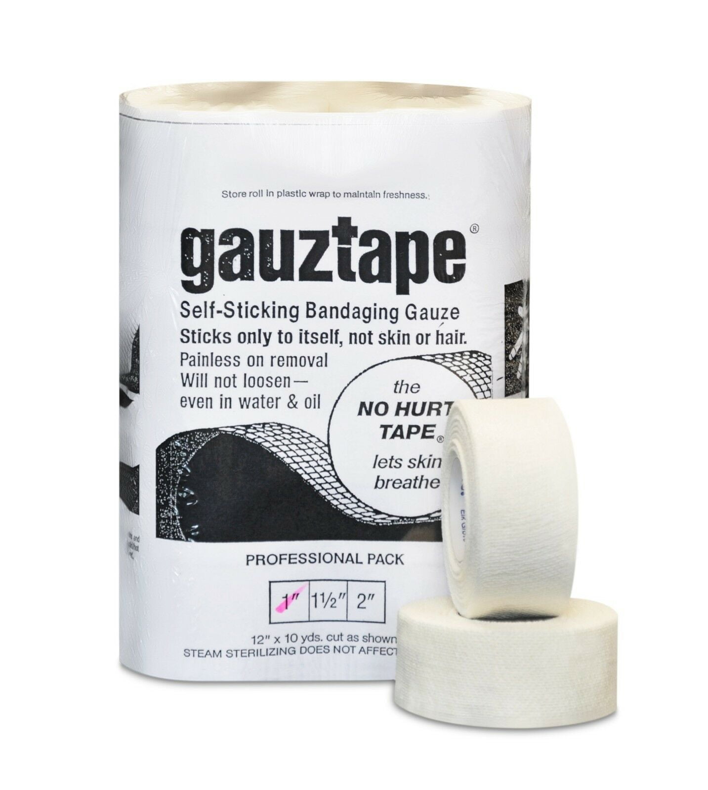 (120 Rolls) SelfSticking Medical Bandaging Gauze Tape Wrap 1" x 10 Yards (MS15600)