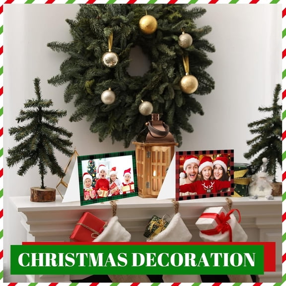 120 Set Christmas Photo Frame Greeting Cards with Photo Insert Bulk Vintage Christmas Cards Pictures Holiday Cards Assortment with Envelopes and Stickers for 4'' x 6'' Photos$$Office