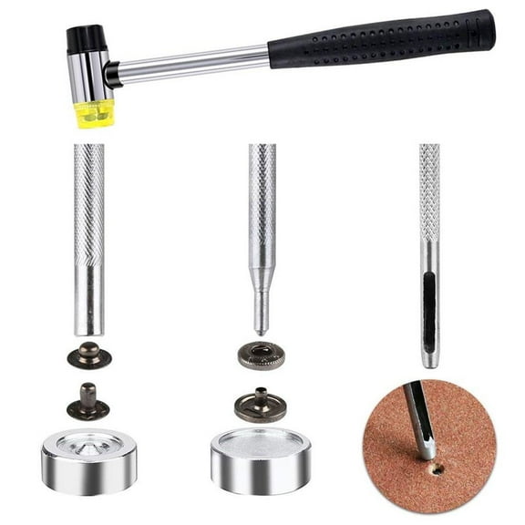 120 Set Crafts Bulk Jeans Leather Garment Tubular Metal Snap Fastener Button