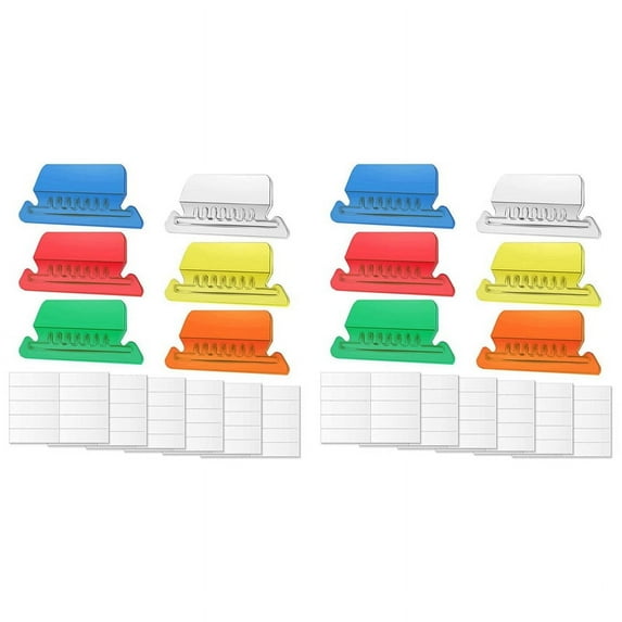 120 Sets Hanging File Tabs and Inserts,Colorful Folder Labels Filing for Identification, Easy to Read