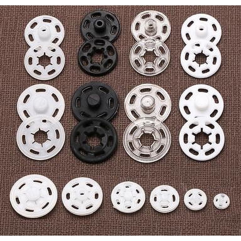 120 Sets Snap Buttons Sewing Snap Button Fastener Tool Plastic Sew-on Snap  Buttons 