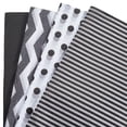 thumbnail image 1 of 120 Sheets 19.7 x 13.8 Inch Black and White Tissue Paper Bouquet Wrap Sheets Rectangle Dots Line Waves Colorful Aesthetic Art Present Paper, 1 of 7