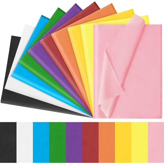120 Sheets 20"X14" Colored Tissue Paper for Gift Bags Wrapping, Art Tissue Paper Bulk for Weddings Birthday Party Crafts Decoration, 10 Colors