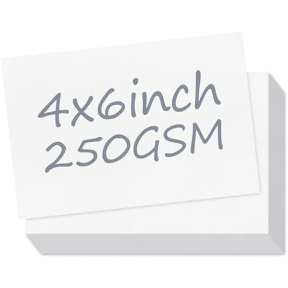 120 Sheets 4x6 Cardstock, 250 GSM Blank Postcard Paper, Matte White Printable Postcards for Making blank Index cards, Wedding Invitation cards, Thankyou Cards$$Office