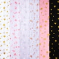 120 Sheets Metallic Star Tissue Paper Bulk 6 Designs 20 x 28