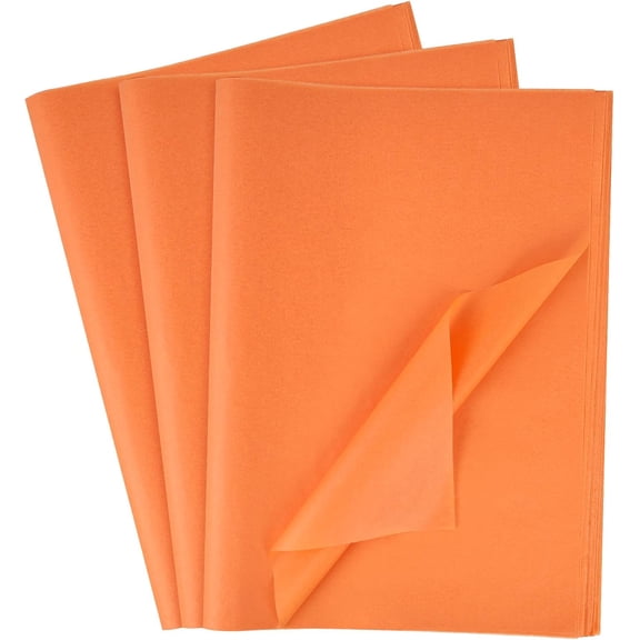 120 Sheets Orange Tissue Paper, 20x14 Inch Tissue Paper for Gift Bags, DIY Crafts Gift Wrapping Decor